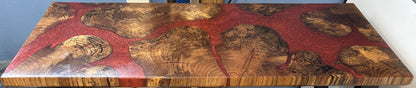 Garnet & Gold Epoxy Table – Handcrafted Artisan Furniture (24" x 48")