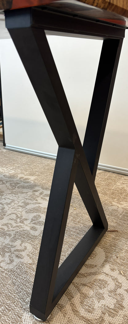 Garnet & Gold Epoxy Table – Handcrafted Artisan Furniture (24" x 48")