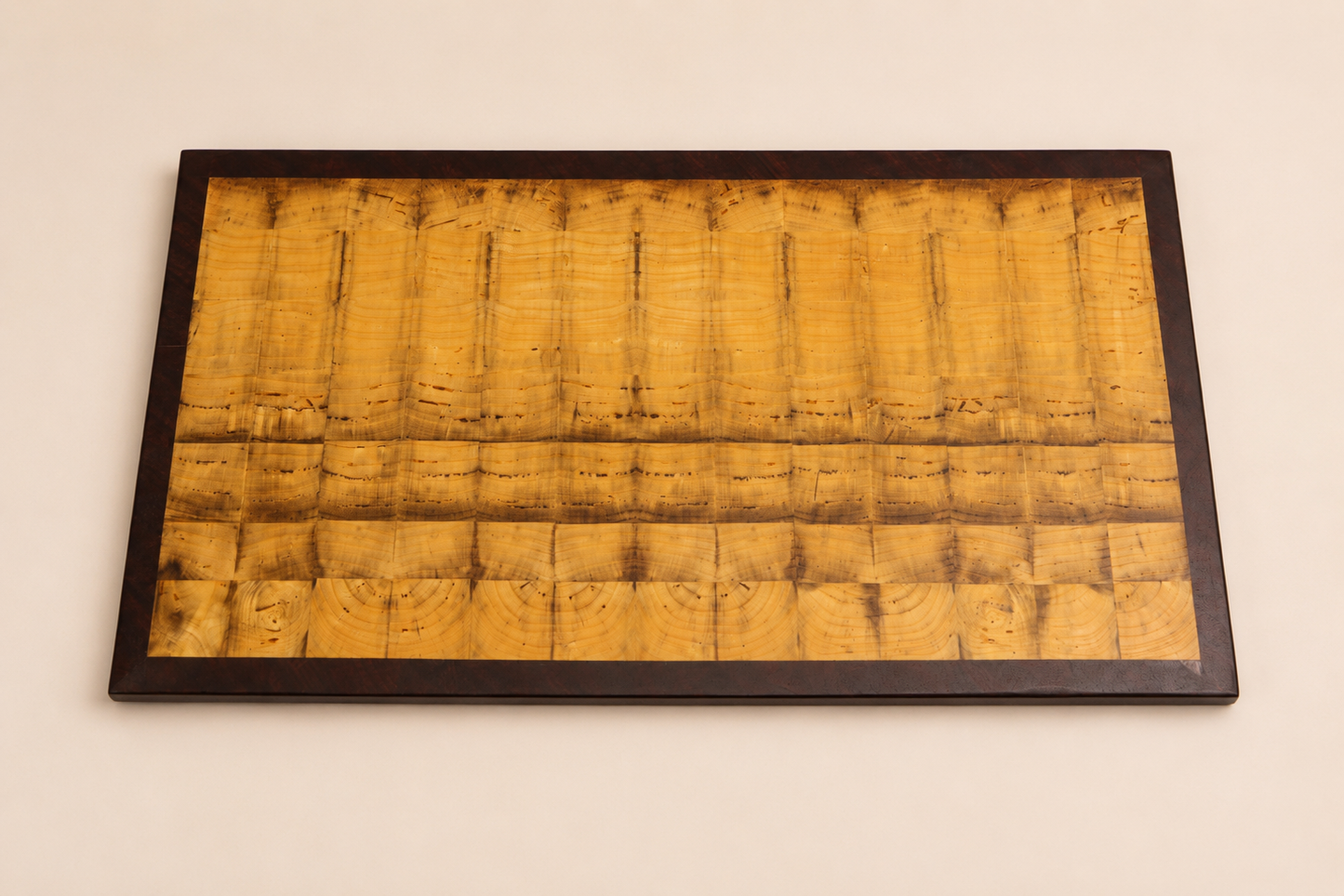 Book-Matched Magnolia End Grain Cutting Board with Padauk Accent Border (14" x 26")